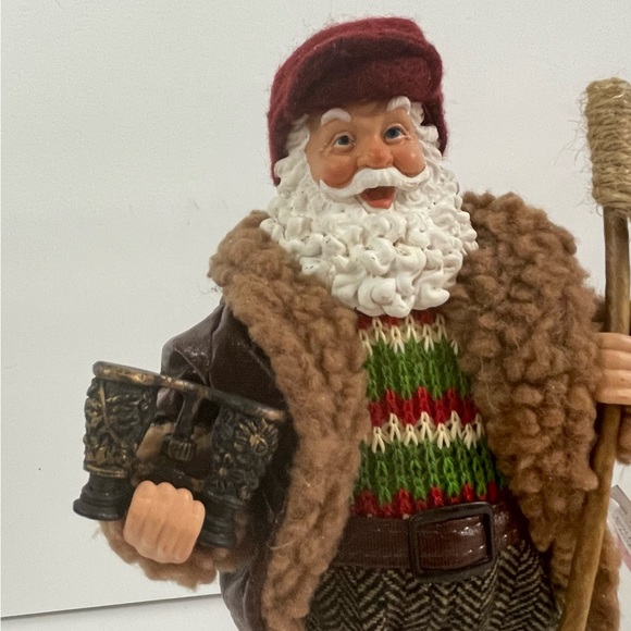 Santa With Binoculars And Walking Stick Figure from Celebrate It Christmas 10” - Picture 6 of 13